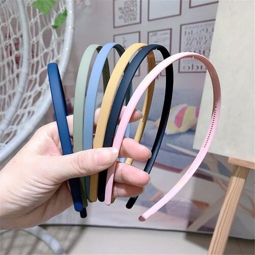 1pc Thin Toothed Anti-slip Hairband Face Washing Makeup Headband Solid Cloth Headband Hair Accessories for Women Girls Hot Sale