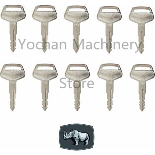 10 PCS 787 Iignition Switch Door Lock Key For Komatsu Kalmar Dressta Sakai Excavator Loader Dozer Part