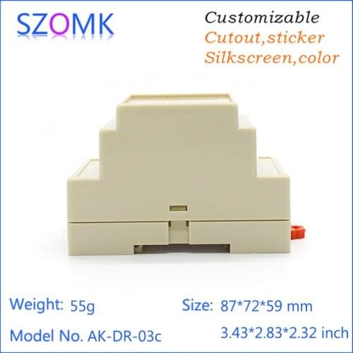 2pcs a lot szomk good mateial plastic industrial electronics enclosure for pcb wall mounting enclosure 88*72*59mm