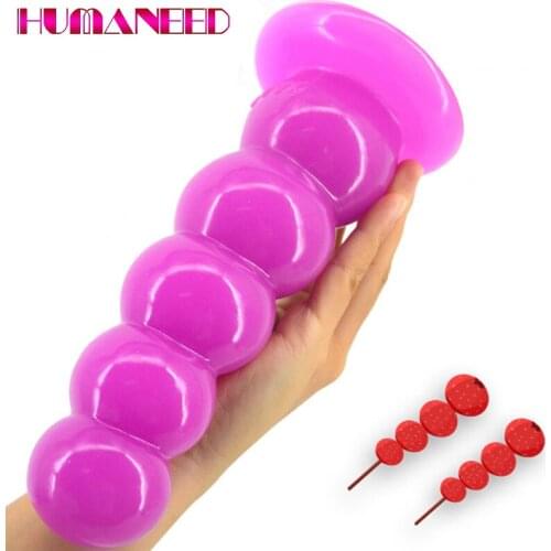 20*6cm Beads Anal Dildo Suction Cup Butt Plug Massager Ball Anal Plugs Toys For Women Big Butt Juguetes Sexuales Girls Sex Shop