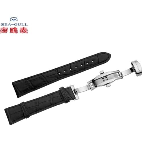 22mm Seagull Watch Mens Watch Womens Original Strap Bracelet Butterfly Buckle Strap Watch Accessories