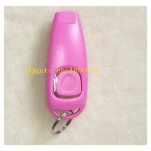 300pcs/lot Free Shipping Wholesale Dog Clicker &Whistle Training Obedience Pet Trainer Click Puppy With Guide