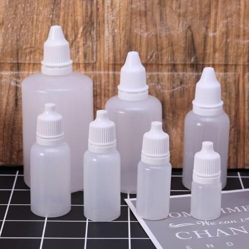 5-100ml Empty Plastic Squeezable Dropper Bottles Eye Liquid Dropper Container