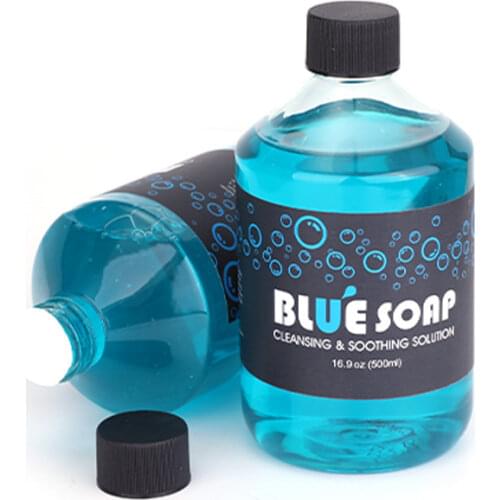 500ml Natural Ingredient Blue Soap Microblading Tattoo Analgesic Soothing Solution Cleansing Skin Clean Tattoo Relieve Accessory