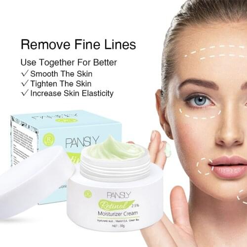 Pansly Vitamin E Collagen 2.5% Retinol Serum Anti Aging Wrinkles Acne Hyaluronic Acid Moisturizer Face Whitening Cream TSLM1