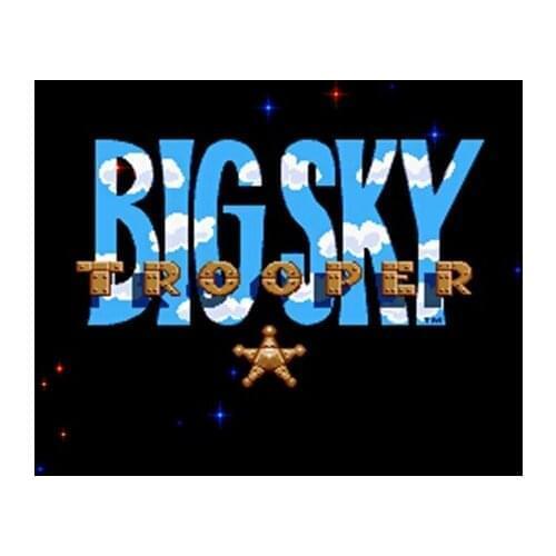 Big Sky Trooper USA Version 16 bit Big Gray Game Card For NTSC Game Player