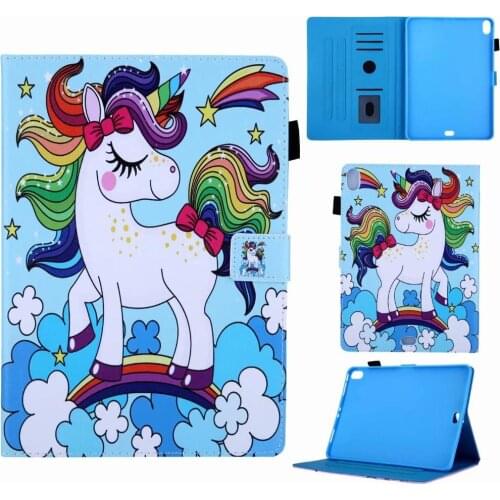 Kids Cartoon PU Tablet Protective Shell For Ipad Pro 11 Case 2018 Smart Sleep/Wake up Wallet clip Flip Stand Cover Funda+Pen