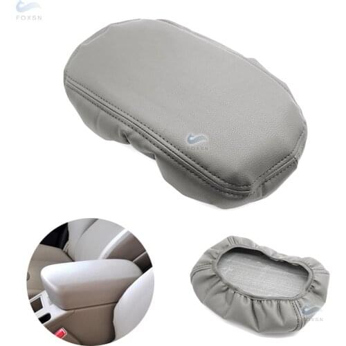 For Toyota Rav4 RAV 4 2006 2007 - 2012 Car Accessories Interior Center Control Armrest Box Cover PU Leather with Foam Decor Gray