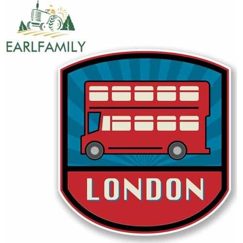 EARLFAMILY 13cm x 13cm for Bus London Funny Car Stickers RV VAN DIY Fine Decal Vinyl JDM Sunscreen Waterproof Car Accessories
