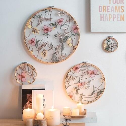 Chinese Style Bamboo Frame Embroidery Wall Hanging Decoration Living Room Wall Decoration Pendant Handmade Crafts Wedding Decor