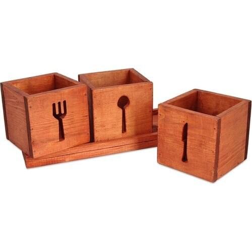 Utyawood Feliks 3'lü The Spoon Holder Kitchen Set