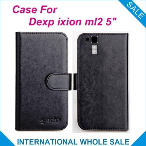 Hot! Ixion ML2 DEXP Case New 2016 items Factory Price Flip Leather Cover For DEXP Ixion ML2 5" Case+tracking number