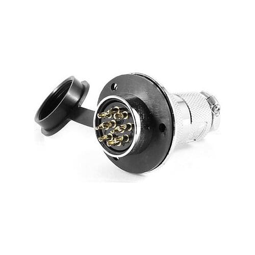 Metal Flange 25mm Head GX25-10 10Pin Male Aviation Connector