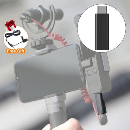 Osmo Pocket 3.5mm Mic Adapter Supports External 3.5mm Microphone for higher-quality Recording Compatible With DJI Osmo Pocket