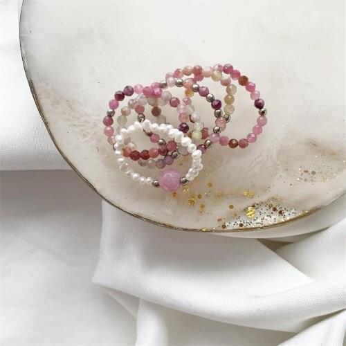 Fashion Natural Stone Jewelry Rings for Women Casual jewelry Adjustable