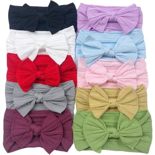 New 17Color Newborn Baby Headbands Nylon Hair Band Turban Knotted Girls Hairbands For Newborn Toddler Children Baby Accessories