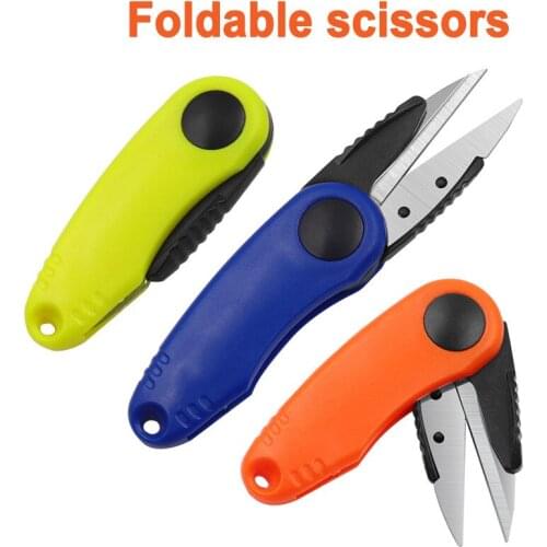 Fishing Scissors Folding Stainless Steel Handle Pliers Line Cutter Sharp Garnelen-typ Cut Clipper Tackle Tools Accessories