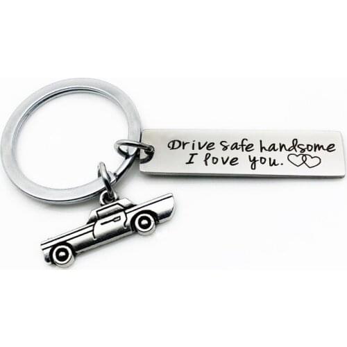 Oeinin Charms Key Chain Drive Safe Handsome Man Keychain Bags Lovers Letter Color Keyring Stainless Steel Arrtracive Llaveros
