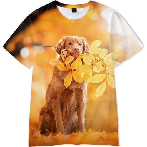 Popular Lovely Dog t shirt O-Neck Fashion T-shirts Men/Women Short Sleeve T shirts kids Casual Boys Girls Oversized Tops