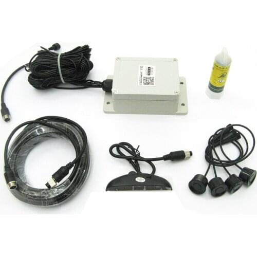 Wired parking sensor 24V four rear ultrasonic parking sensor waterproof host system for concrete mixer truck 24V