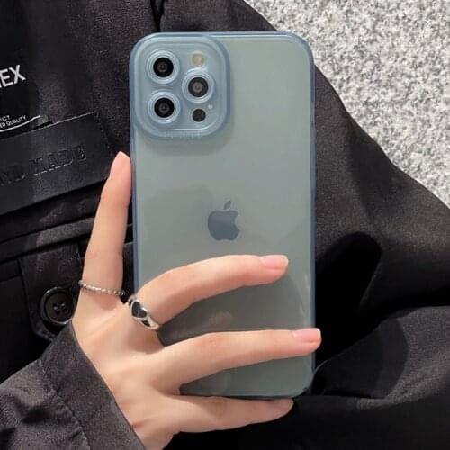 Hybrid Simple Matte Bumper Phone Case for Iphone 12 11 Pro Max Xr Xs Max 6s 8 7 Plus Shockproof Soft Silicone Clear armor Cover