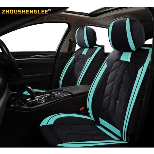 ZHOUSHENGLEE Front Rear Luxury Leather car seat cover For ford transit opel grandland x byd f3 lada xray land rover freelander 2