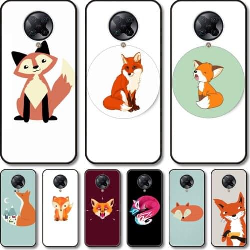 Lovely foxes Phone Case For xiaomi Poco M2 M3 C3 X3 F2 F3 Lite NFC Pro Anime Black Cover Silicone Back Pretty tpu