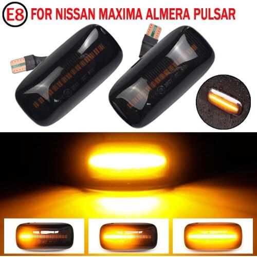 LED Dynamic Turn Signal Light Side Fender Marker Sequential Indicator For Nissan Maxima Almera Pulsar N15 Cefiro A32 1995-2000