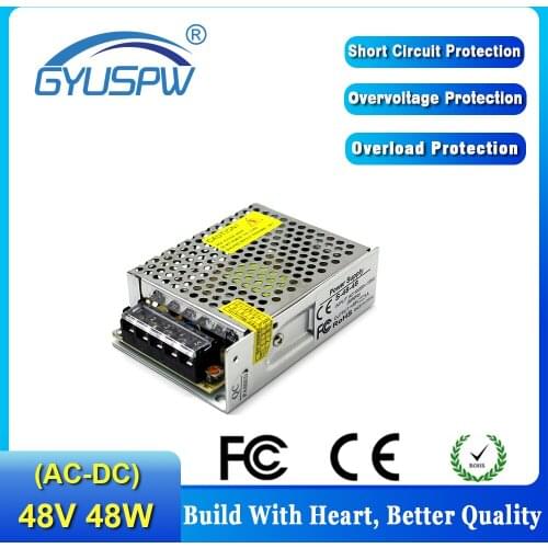 Switch power Supply DC48V 48W 60W 100W 120W 150W 200W 300W 400W 480W 600W 800W 1000W 1200W 1500W Lighting Transformer For Light
