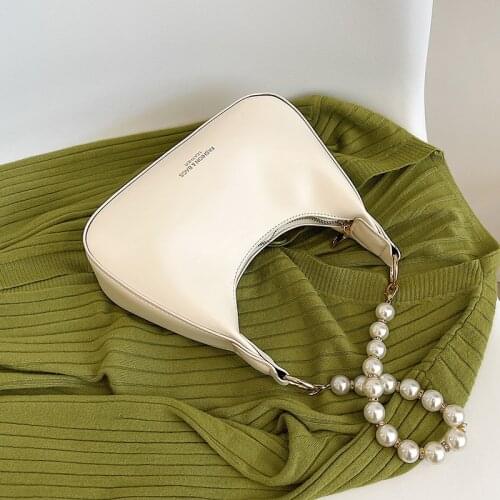 Dumpling Bag Pearl portable Handbag and Purses Mini Shoulder Bag Women PU Leather Crossbody Designer Bolsa Feminina Underarm bag