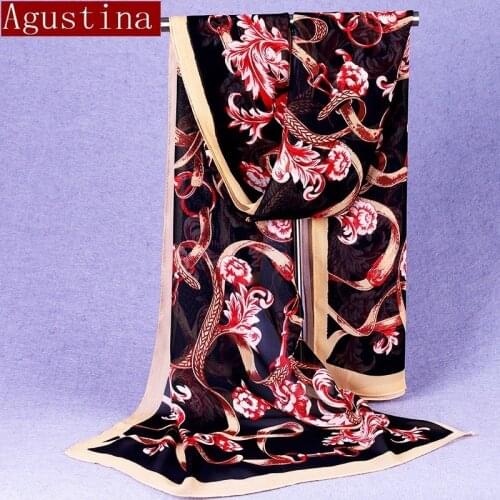 Scarf women chiffon scarfs luxury winte scarves shawl sjaal hijab brand spring bandana print autumn satin poncho ethnic chain