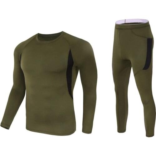 Winter Thermal Underwear Sets Men Long John Brand Quick Dry Warm Sport Underwear Thick Fleece Base Layer Sleepwear Plus Size