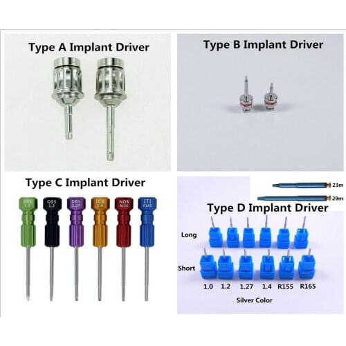 1Piece Dental Implant Hex Hand Motor Driver Abutment Screwdriver LONG 1.0 1.2 1.27 1.4 NOB ITI Pairs