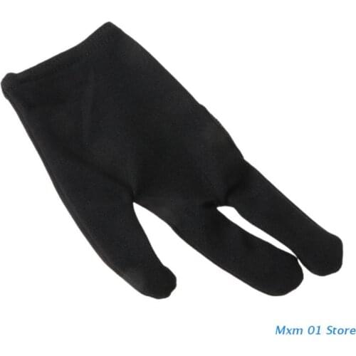 1pc Black Cue Billiard Pool Shooters 3 Fingers Gloves
