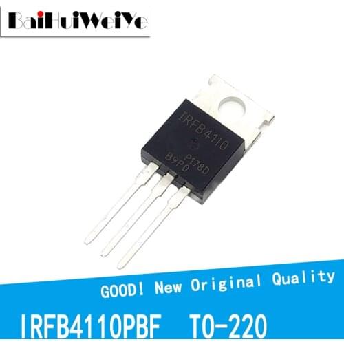 10PCS/LOT IRFB4110PBF IRFB4110 4410 4110PBF 180A100V TO-220 New and Original IC Chipset MOSFET MOSFT TO220