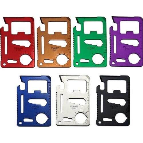 11 In 1 Portable Outdoor Pocket Tool Credit Card Camping Survival Multi-Tool Tourism Travel Equipment Edc Key Chains