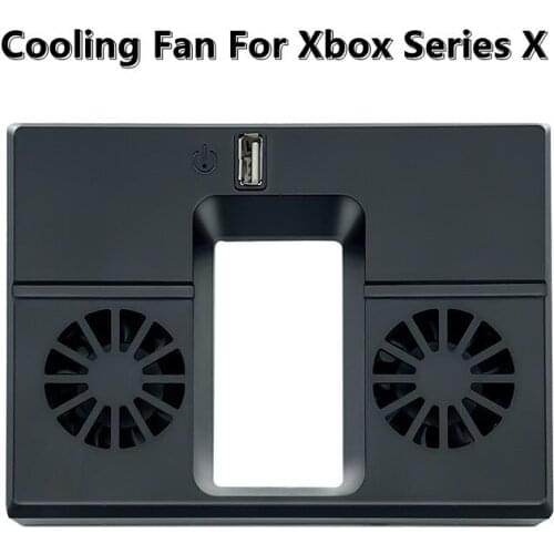 2 Fans Console Cooler USB Powered Game Console Cooling Fan For XBOX Series X Host Side Mount Vertical Cooler Radiator Heat Sink