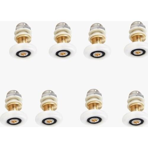 8 PCS 19/23/25/27mm Diameter Shower Glass Sliding Door Hanging Wheel Roller Bathroom Sliding Cabinet Eccentric Pulleys