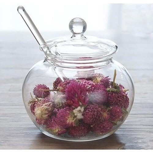 Household Transparent 250ml Glass Jar Candy Spice Chicken Cooking Sugar Bowl