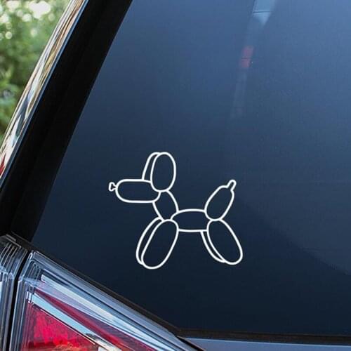 Black/Sliver Balloon Dog Sticker Dog Car Sticker waterproof decals Car Styling Accessories Window S412