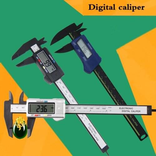 10PC Digital Electronic Carbon Fiber Vernier Caliper Gauge Micrometer Digital Caliper Tape Measure 0-100MM 0-150MM COLOR RANDOM