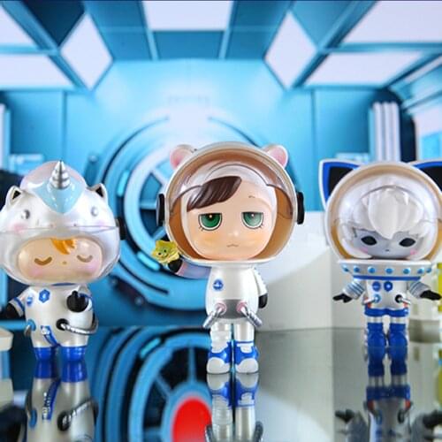 Galaxy Tourist Space Adventure Figure Dolls Blind Box Animal Astronaut Set Mini Action Figures Model Toy For kids Girl Boy