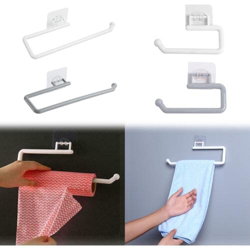 Kitchen Paper Roll Holder Towel Hanger Rack Bar Cabinet Rag Hanging Holder Shelf Toilet Paper Holders Toilet Kitchen Accessories
