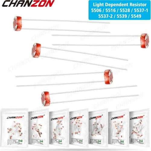 20 Pcs/Lot LDR Light Dependent Photo Resistors Sensor 5506 5516 5528 5537-1 5537-2 5539 5549 GL5528 Cds Photoresistor Resistance