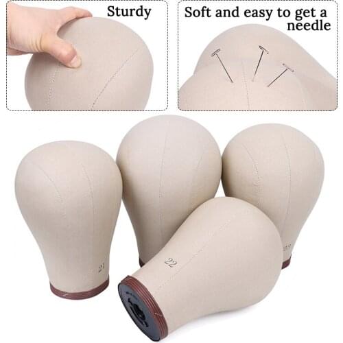 Nunify Cork Canvas Block Head Mannequin Head Manikin Head Cork Inside For Making Wigs Drying Styling Coloring