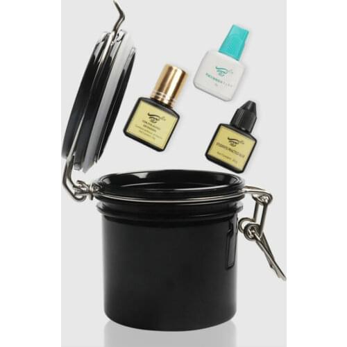 Individual Adhesive Stand Eyelash Extension Activated Sealed Storage Eyelash Glue Storage Tank Jar Container Makeup Tool