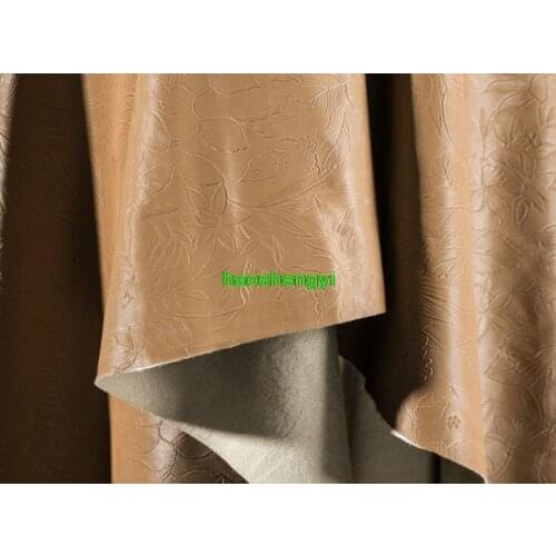 Camel engraved three-dimensional embossed leather, concave-convex texture, creative clothing fabric