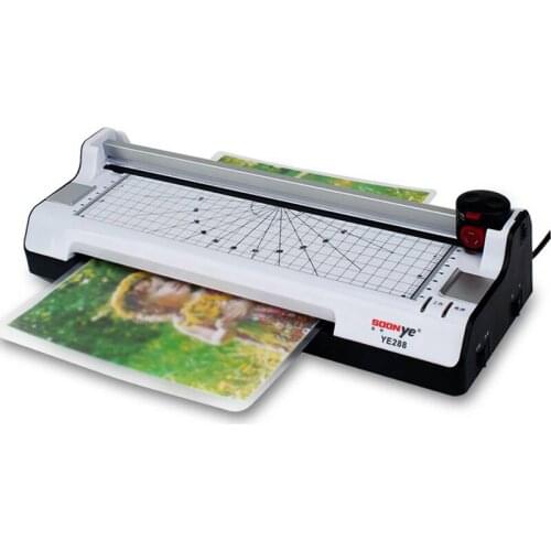 22%,Hot &Cold with Paper Trimmer & Corner Rounder Roll Laminator Machine for A4 Paper Photo YE288