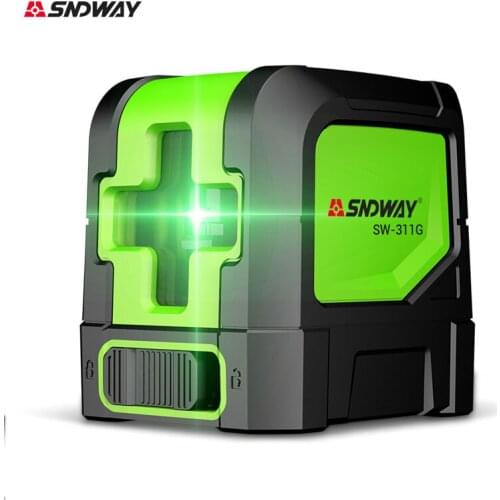 Sndway Laser Level 2 Lines laser ruler Self Levelling trena laser with Magnetic Red Green light cross line