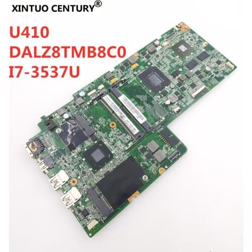 FOR Lenovo Ideapad U410 Laptop Motherboard FRU:90002853 DALZ8TMB8C0 REV:C SR0XG I7-3537U GT710M 2GB Support Touch screen Only